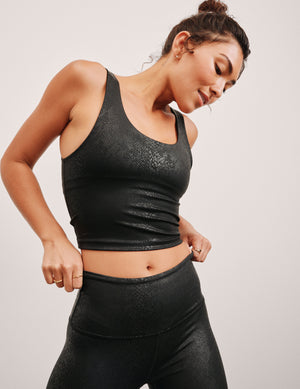 PowerShine Viper Print Cropped Tank