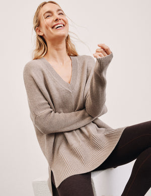 Wool-Cashmere V-Neck Sweater
