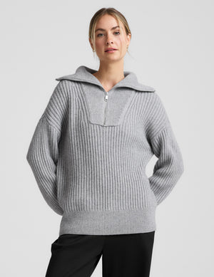Wool Blend Collared Pullover