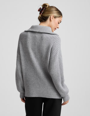 Wool Blend Collared Pullover