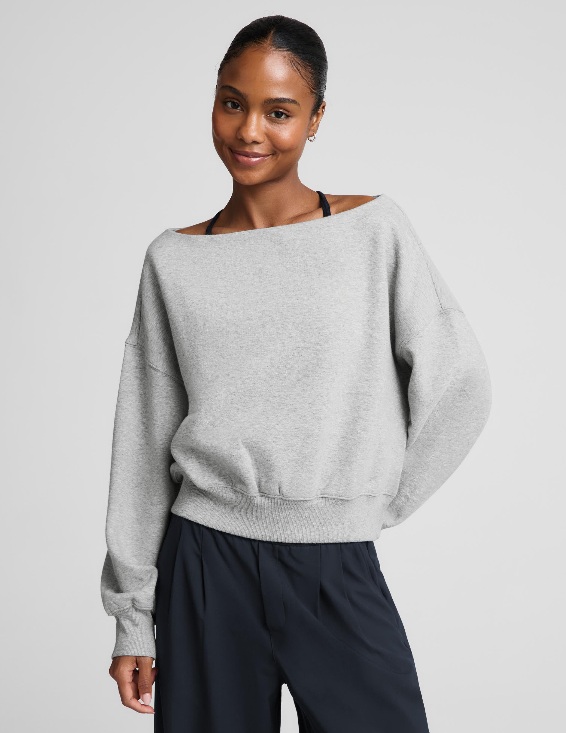 LuxeFleece 2.0™ Off The Shoulder Sweatshirt | Beyond Yoga