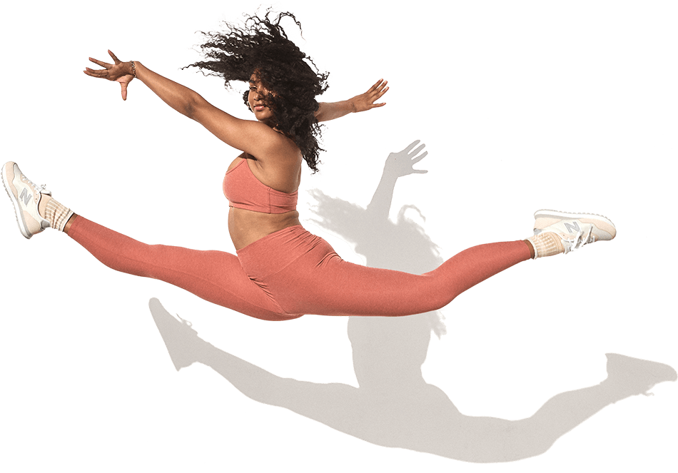 Woman leaping