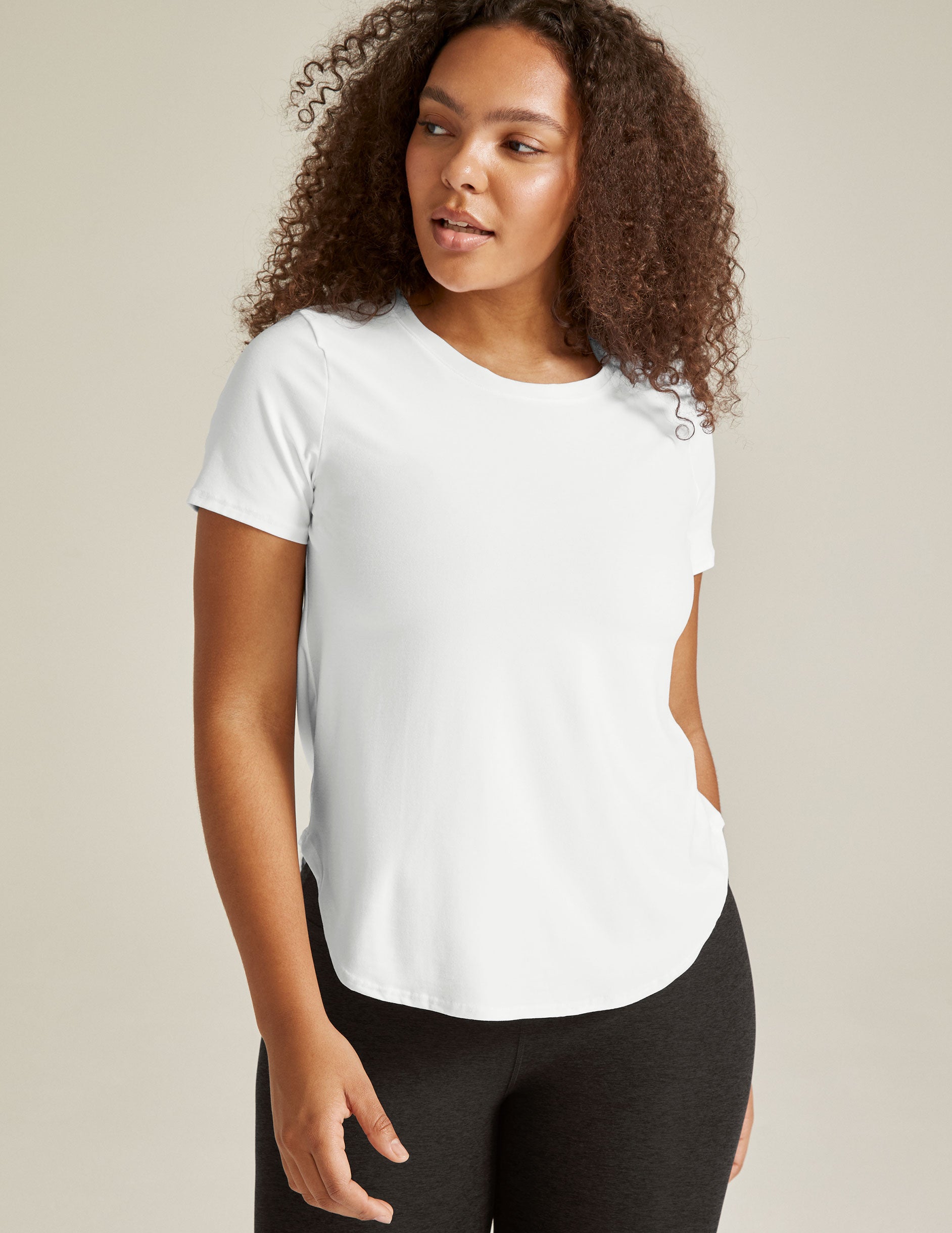 white short sleeve top