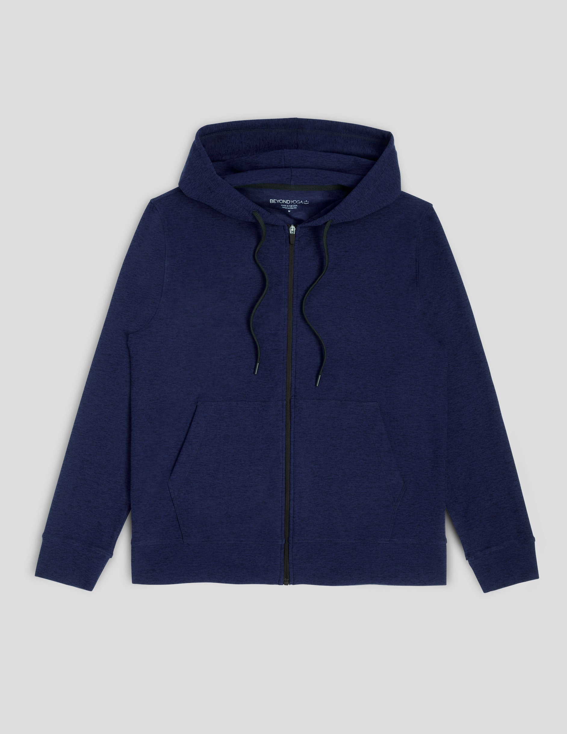 deep blue zip up hoodie