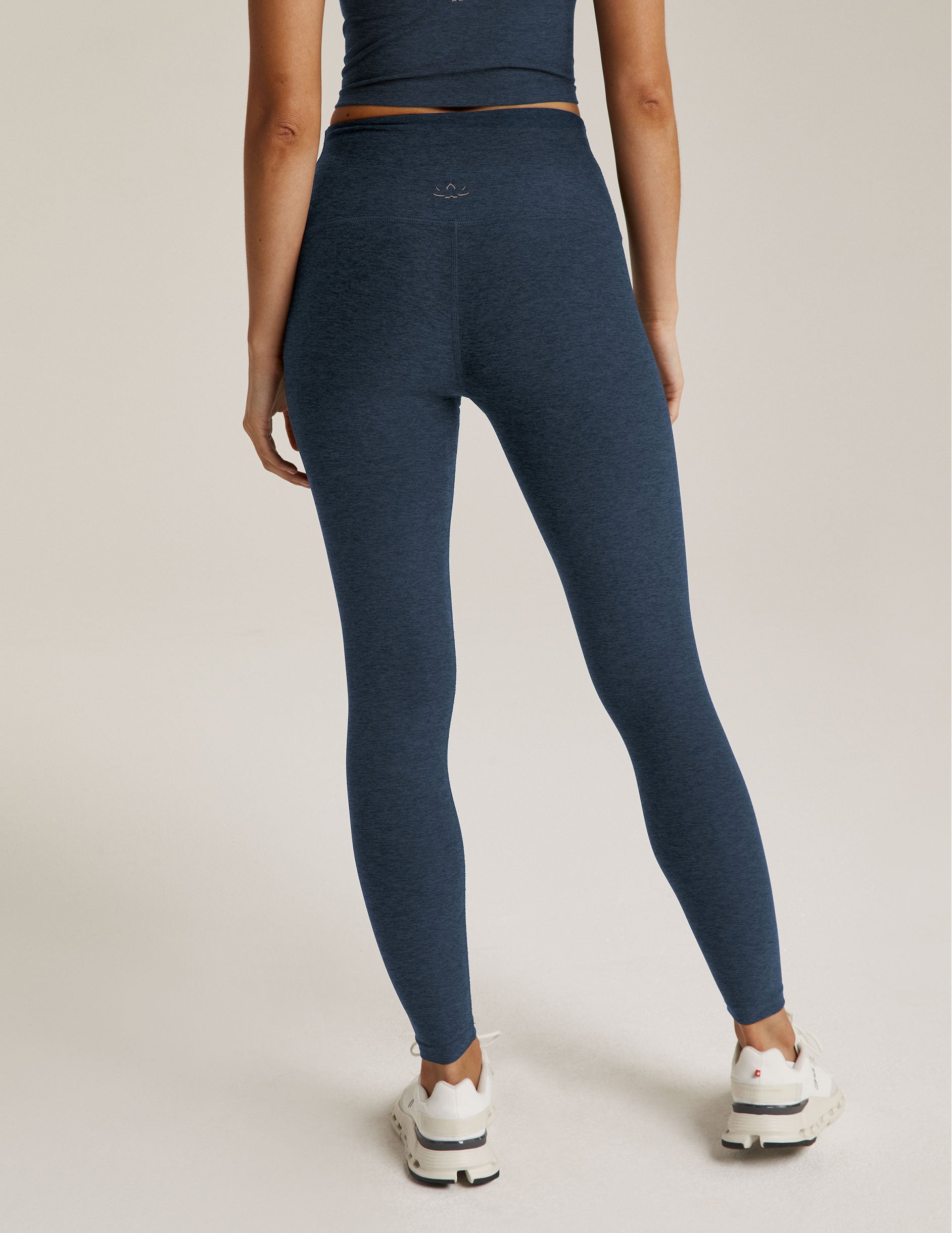 blue high waisted midi legging