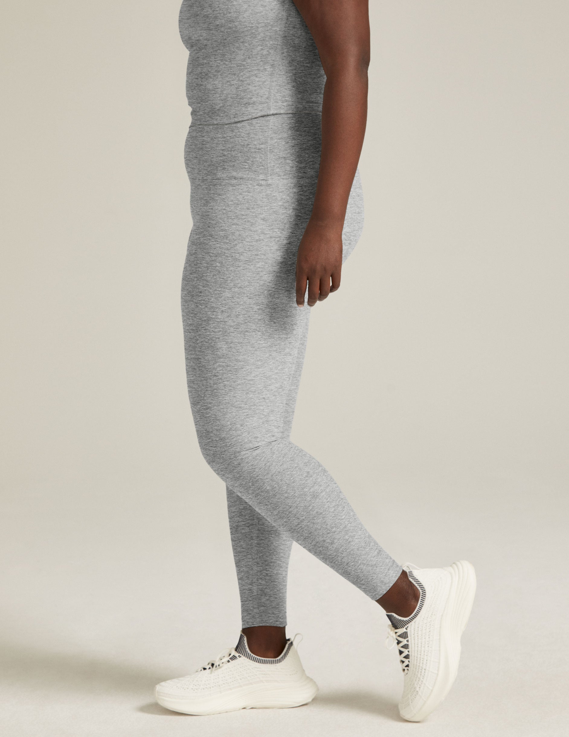 gray high waisted midi legging