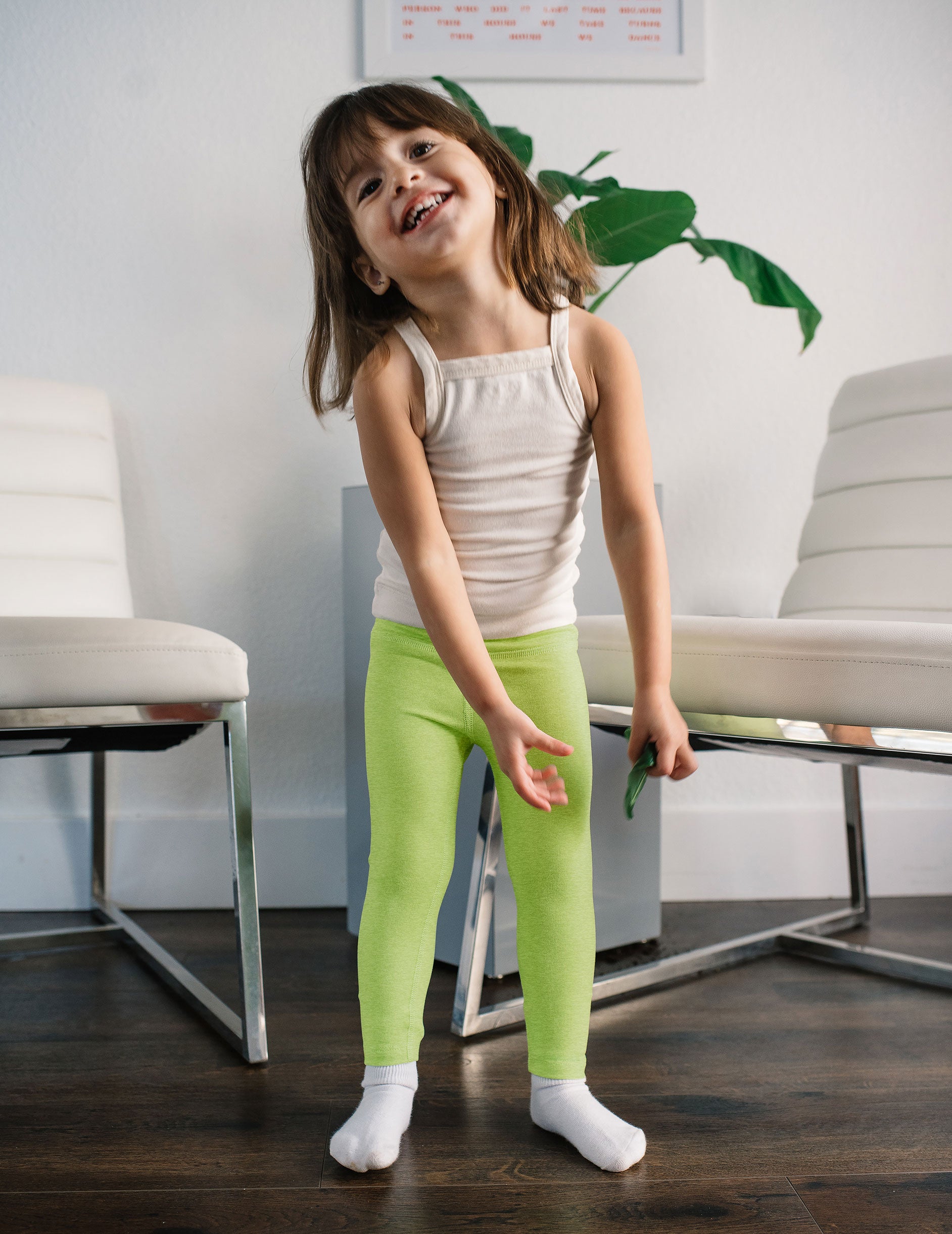 green toddler legging