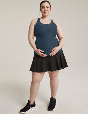 black maternity mini skirt