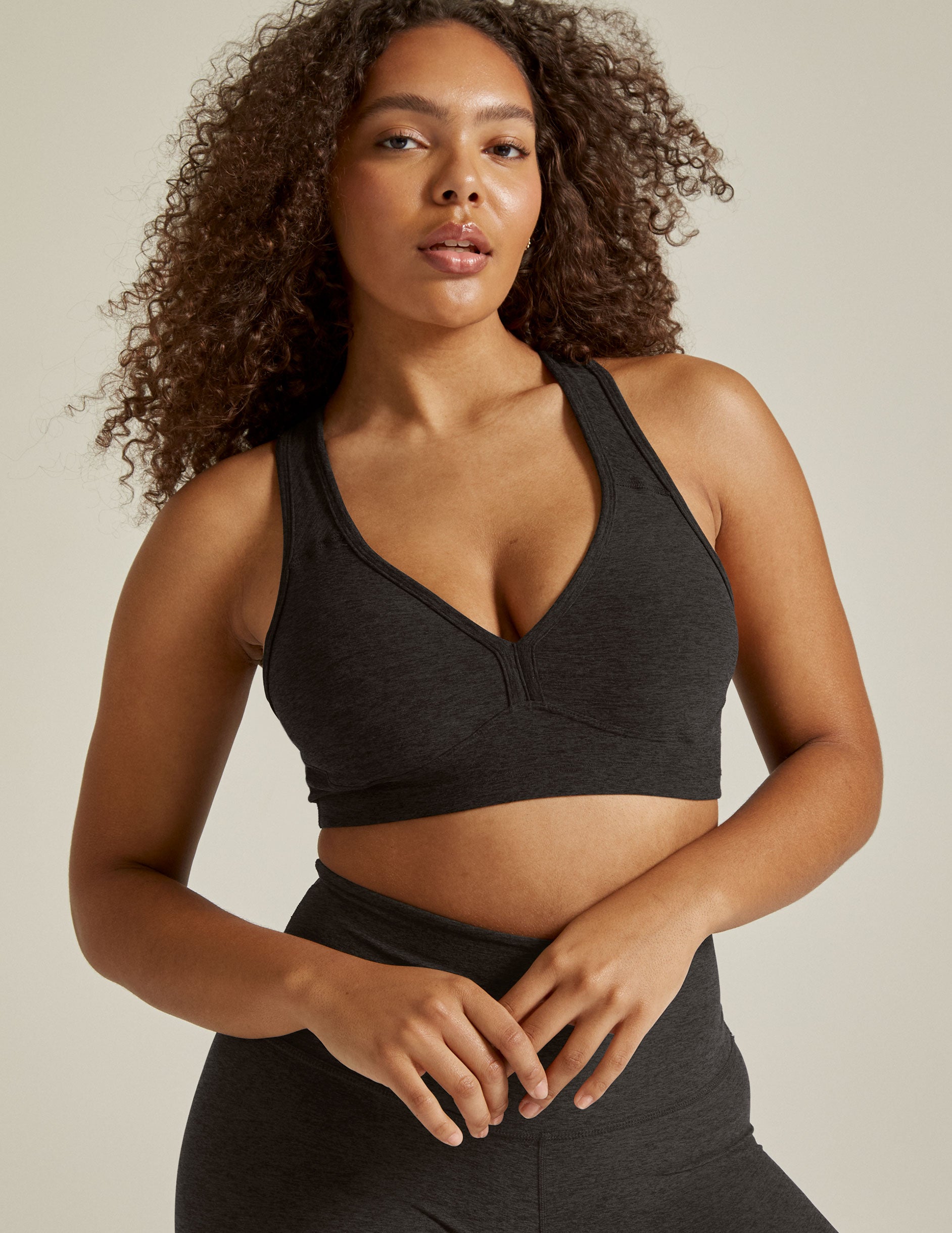 black sports bra