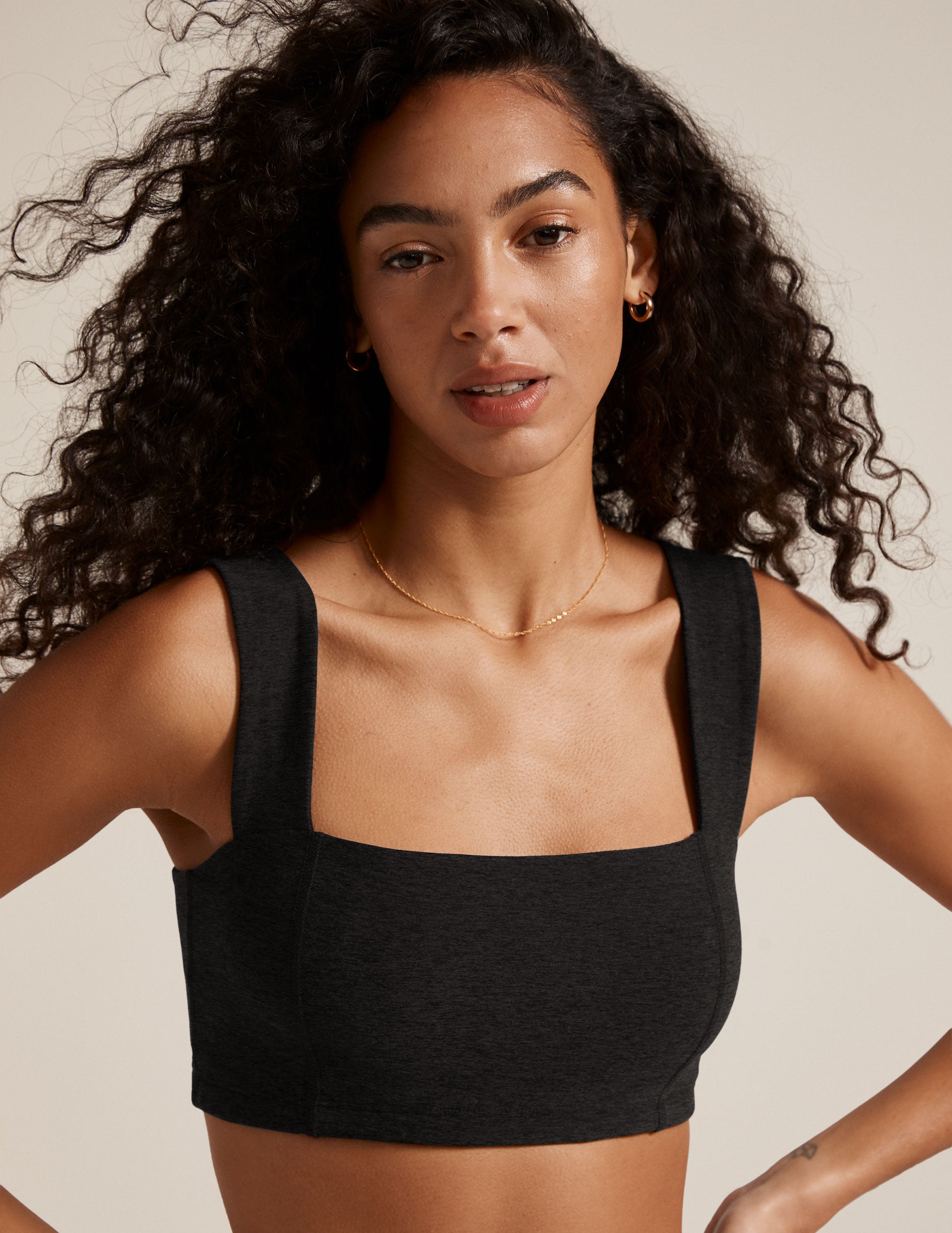 {Beyond Yoga} The Free & Clear Sports Bra in Black - Women's Small