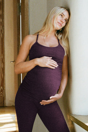 pink maternity tank