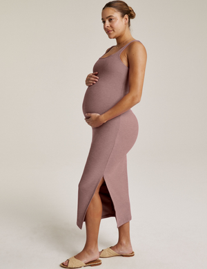brown maternity dress