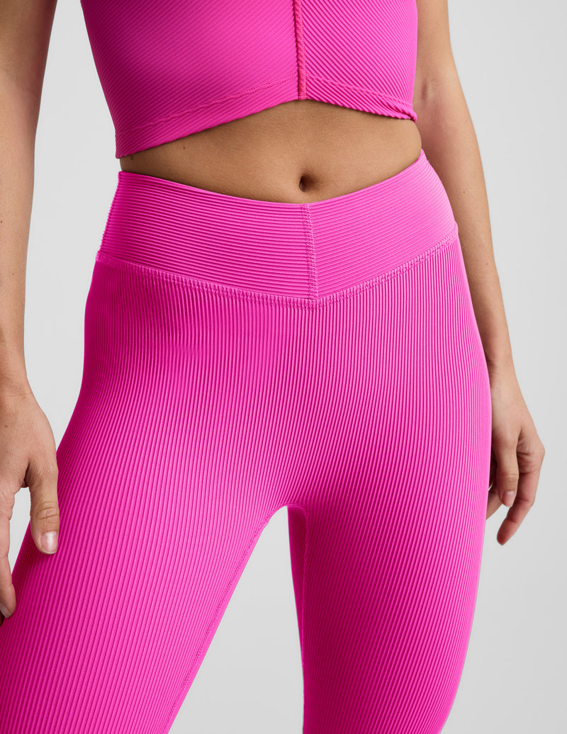 Impulse Ribbed V-Waist Pedal Pusher Legging