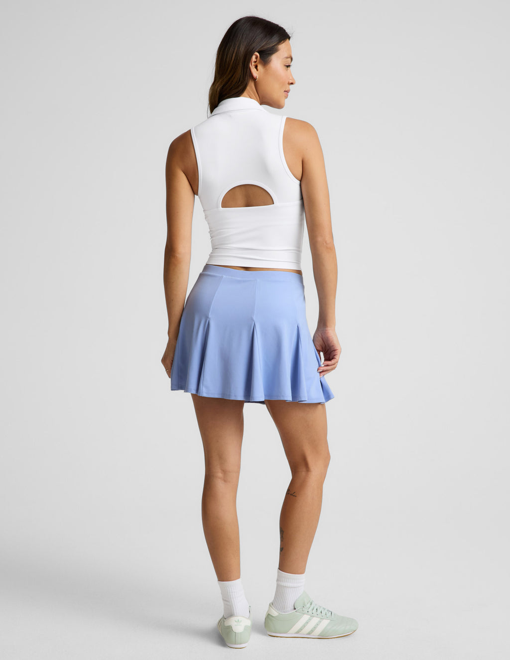 Women's Flounce Mini Skirt - Pastel Periwinkle | Beyond Yoga