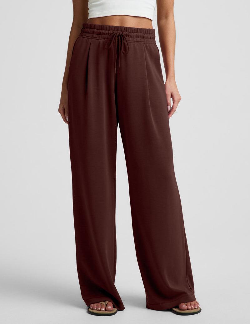 Luxe Sandwash Double Knit Wide Leg Pant