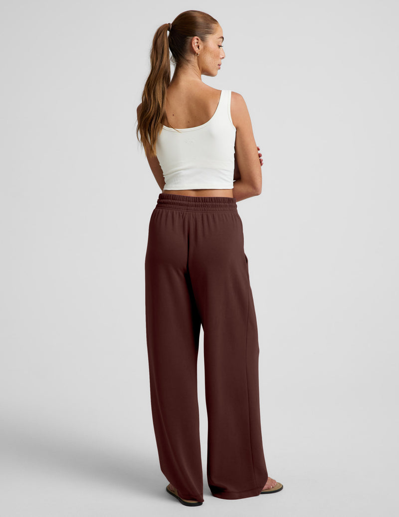 Luxe Sandwash Double Knit Wide Leg Pant