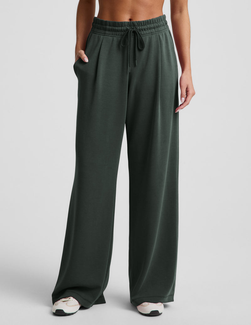 Luxe Sandwash Double Knit Wide Leg Pant
