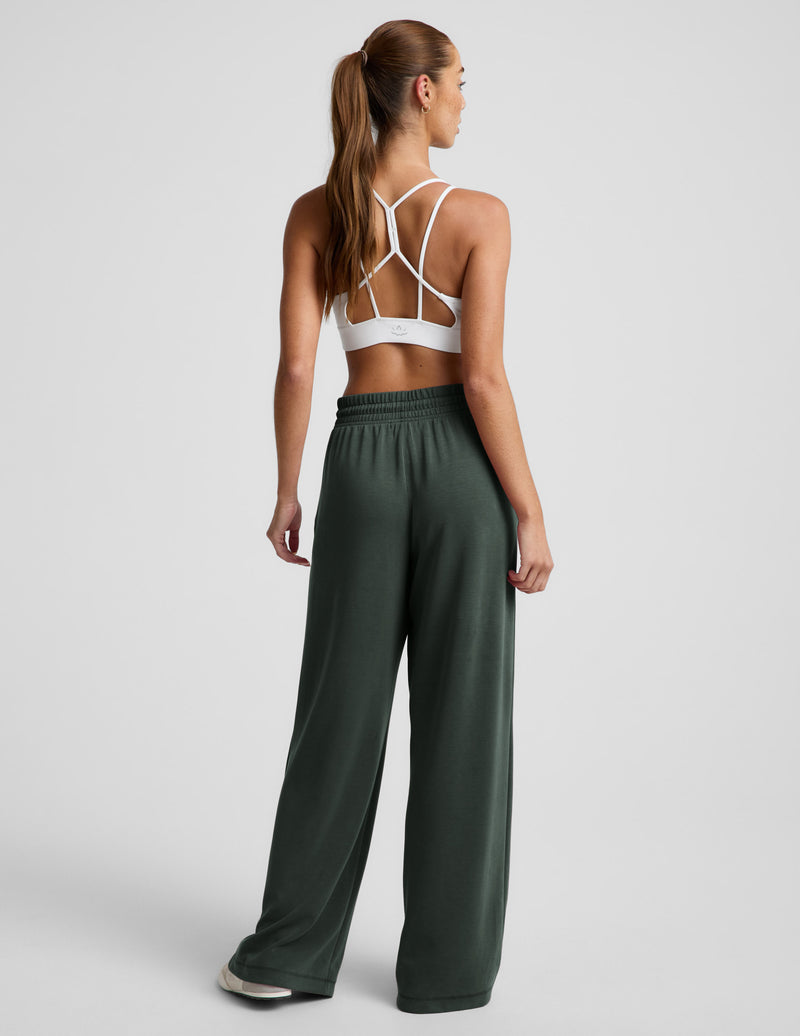 Luxe Sandwash Double Knit Wide Leg Pant