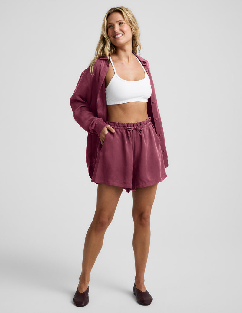Sunkissed Cupro Drawstring Short