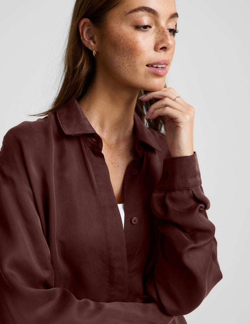 Sunkissed Cupro Button Down