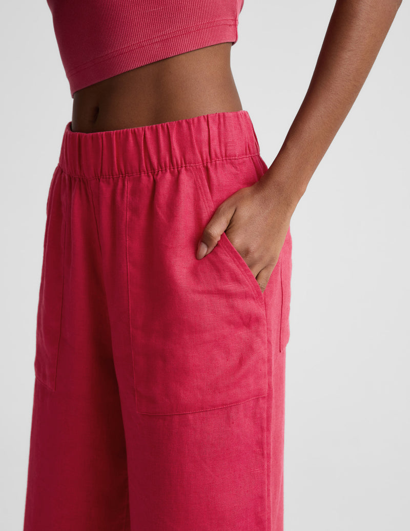 SoftWash Linen Easy Wide Leg Pant 31"