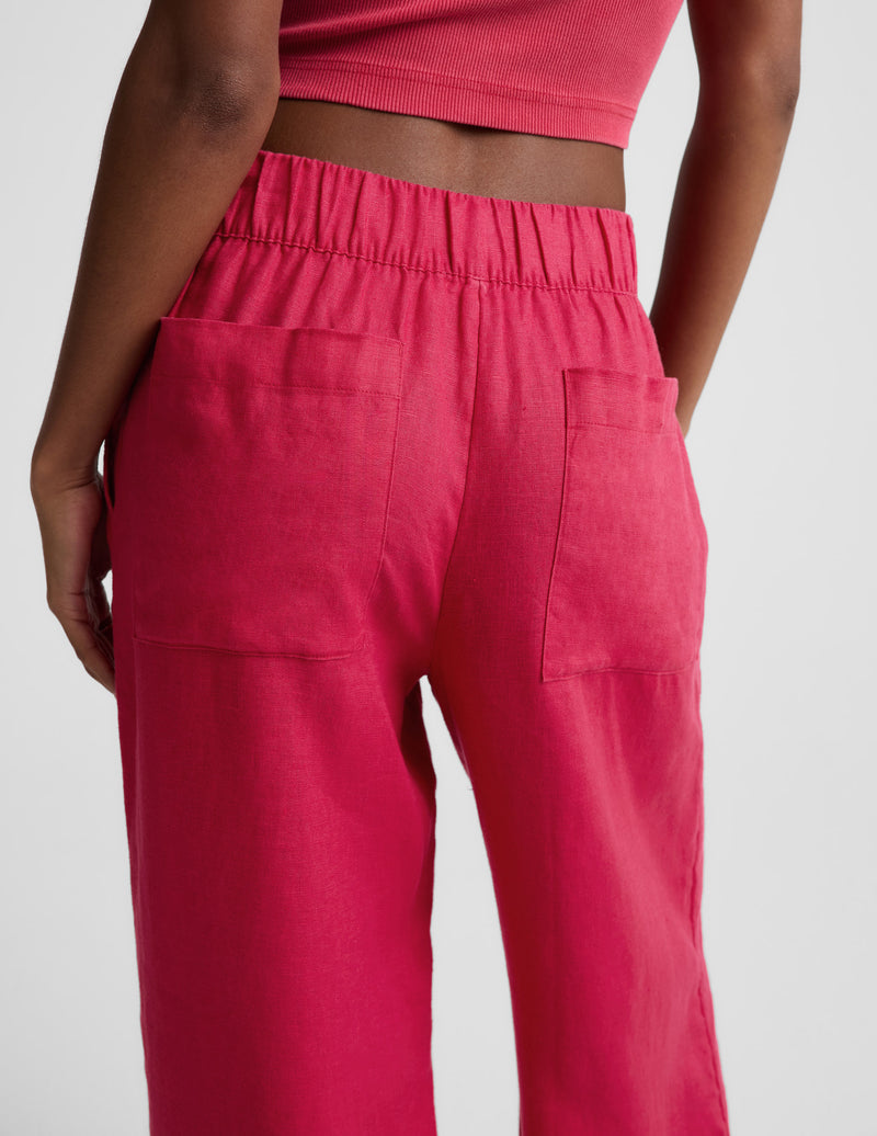 SoftWash Linen Easy Wide Leg Pant 31"