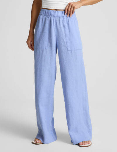 SoftWash Linen Easy Wide Leg Pant 31"