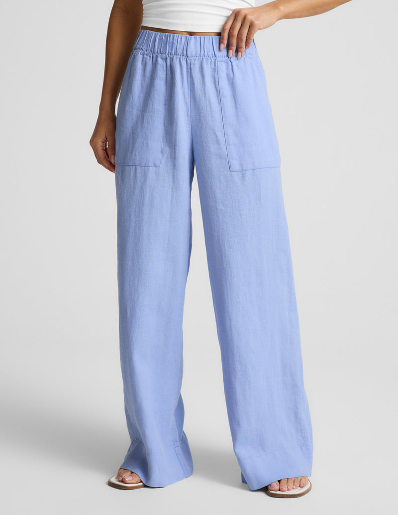 SoftWash Linen Easy Wide Leg Pant 31"