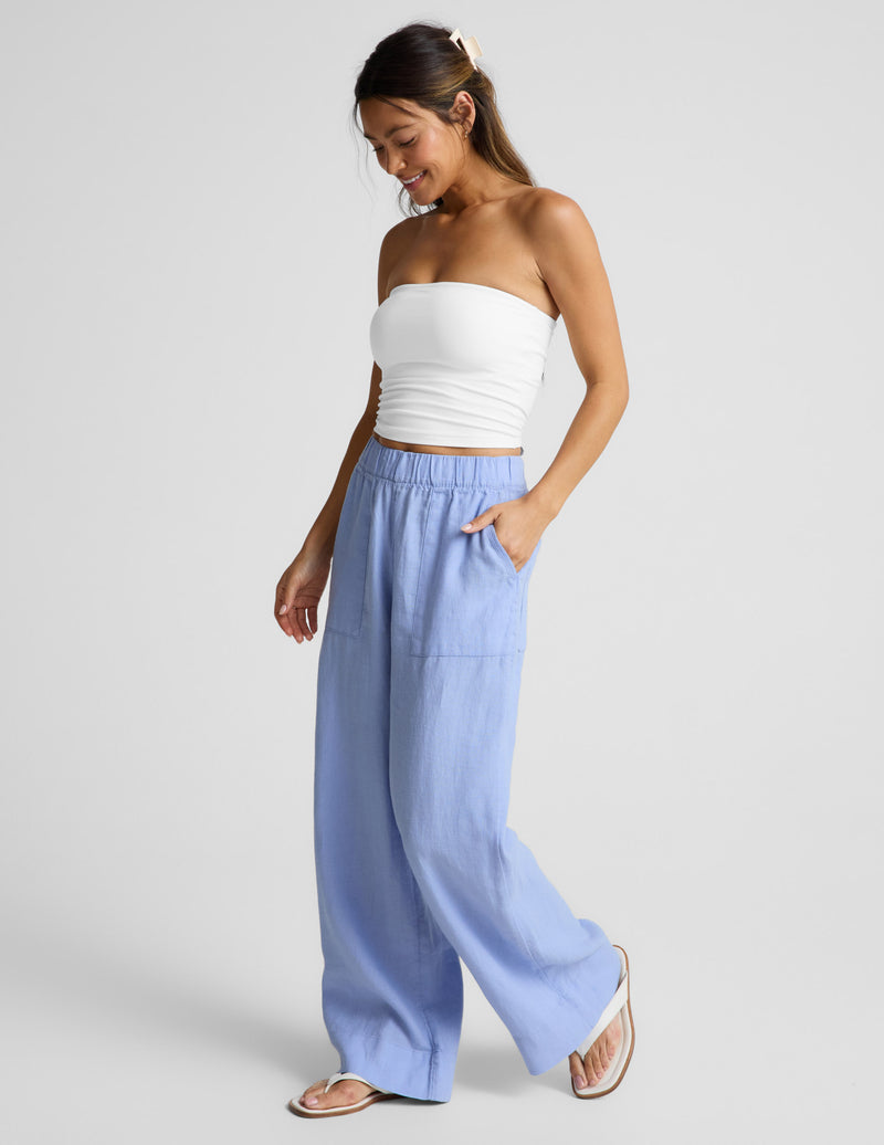 SoftWash Linen Easy Wide Leg Pant 31"