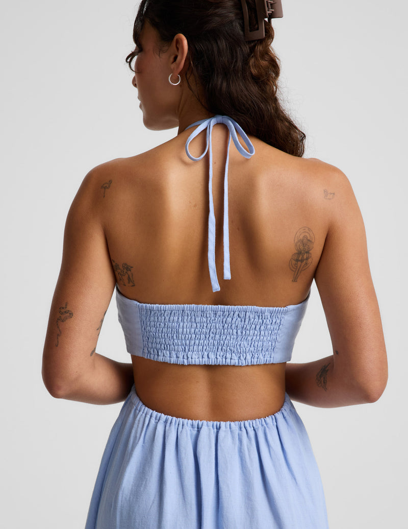 SoftWash Linen Halter Dress