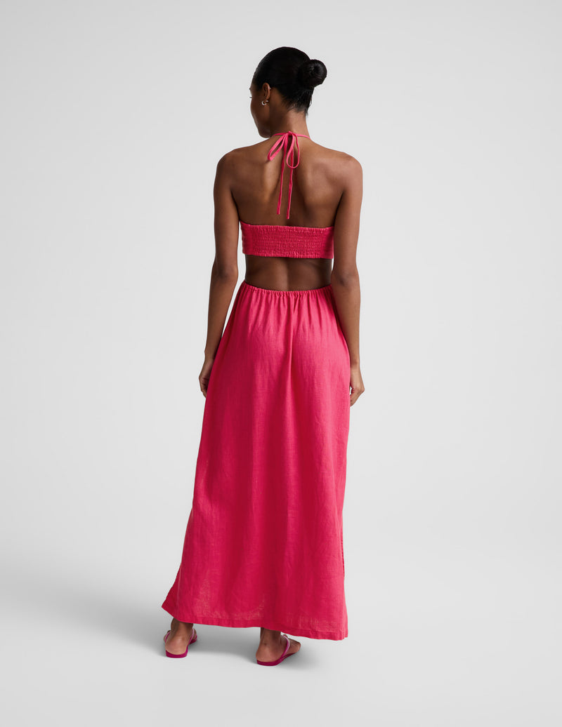 SoftWash Linen Halter Dress