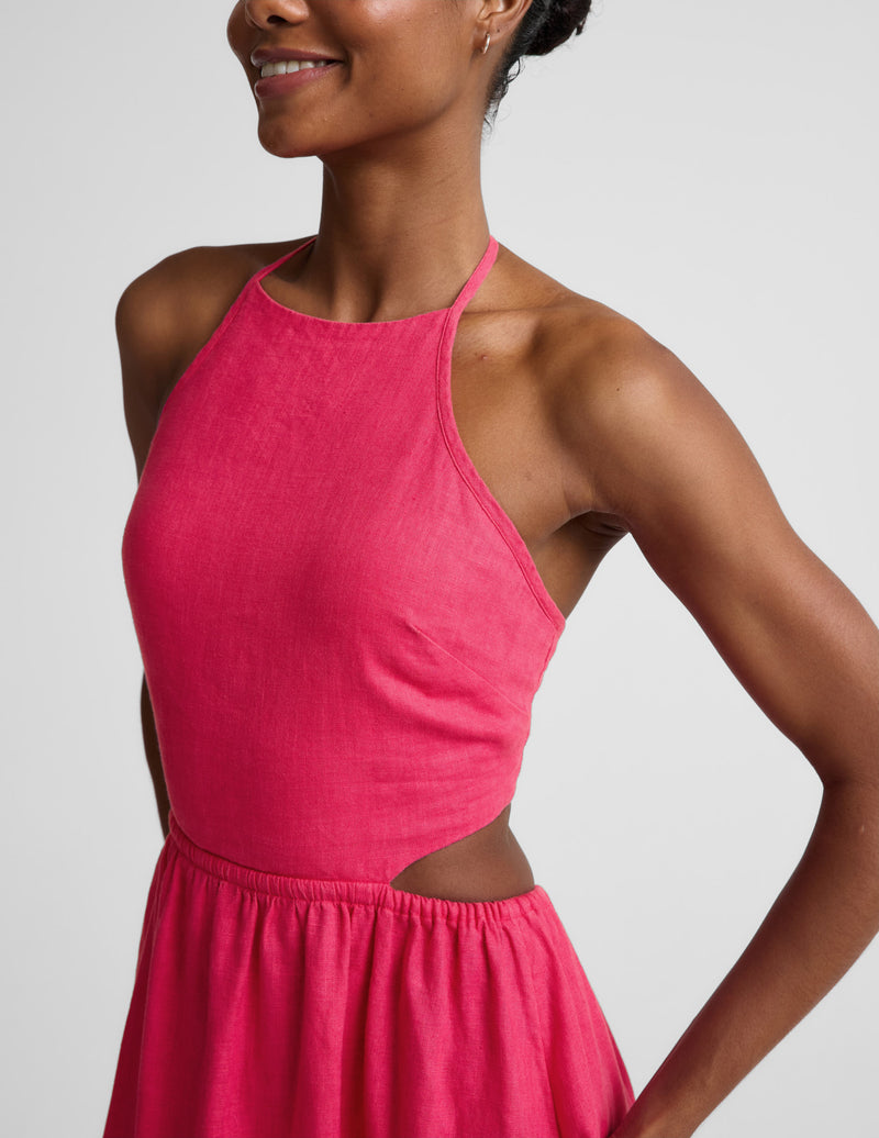 SoftWash Linen Halter Dress