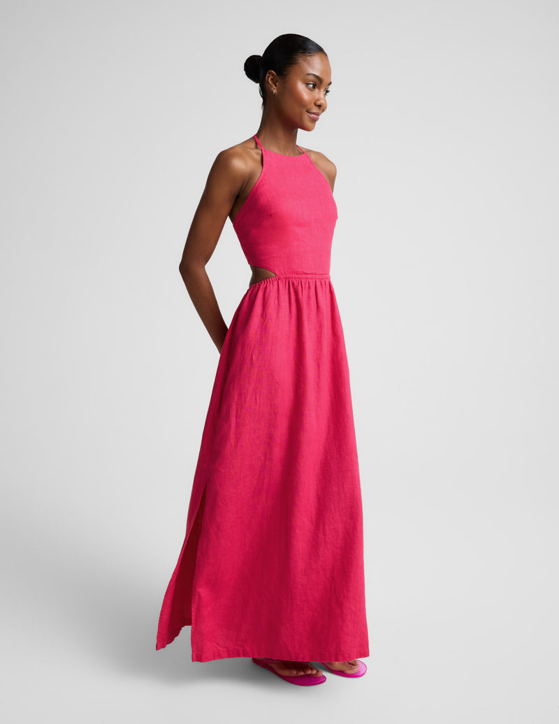 SoftWash Linen Halter Dress