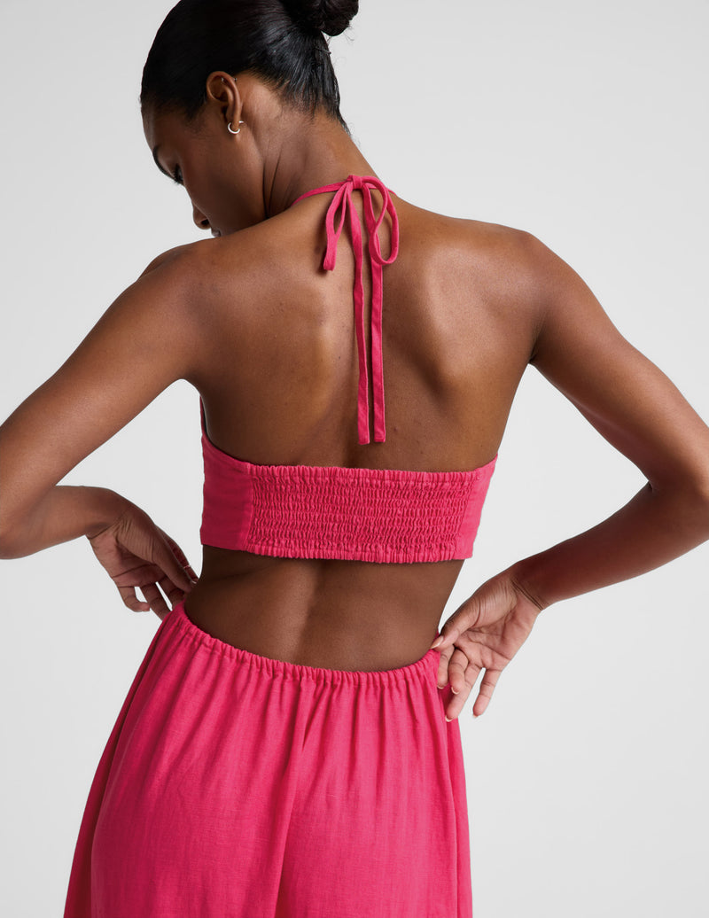 SoftWash Linen Halter Dress