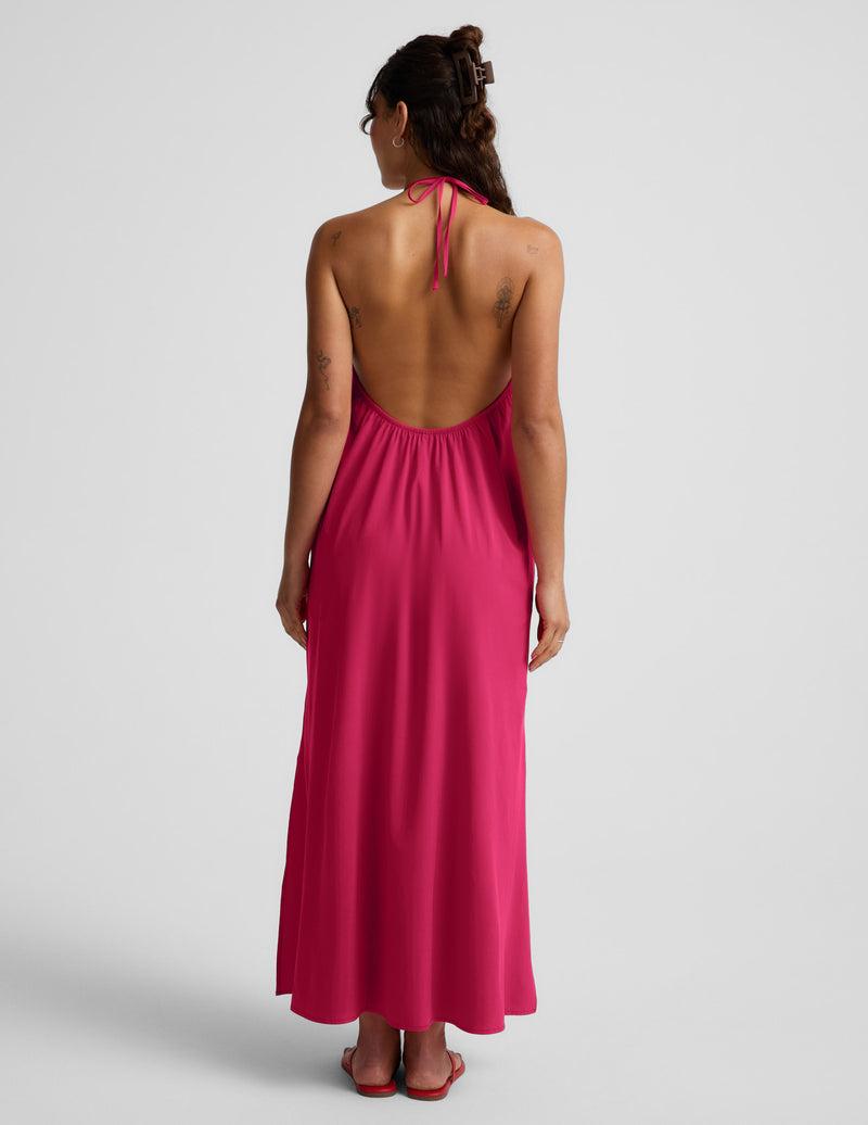 Go With The Flow Halter Dress