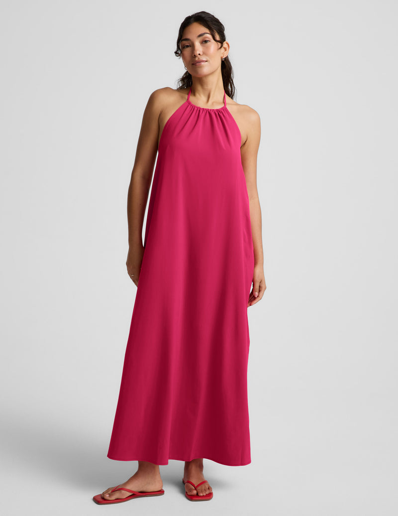 Go With The Flow Halter Dress