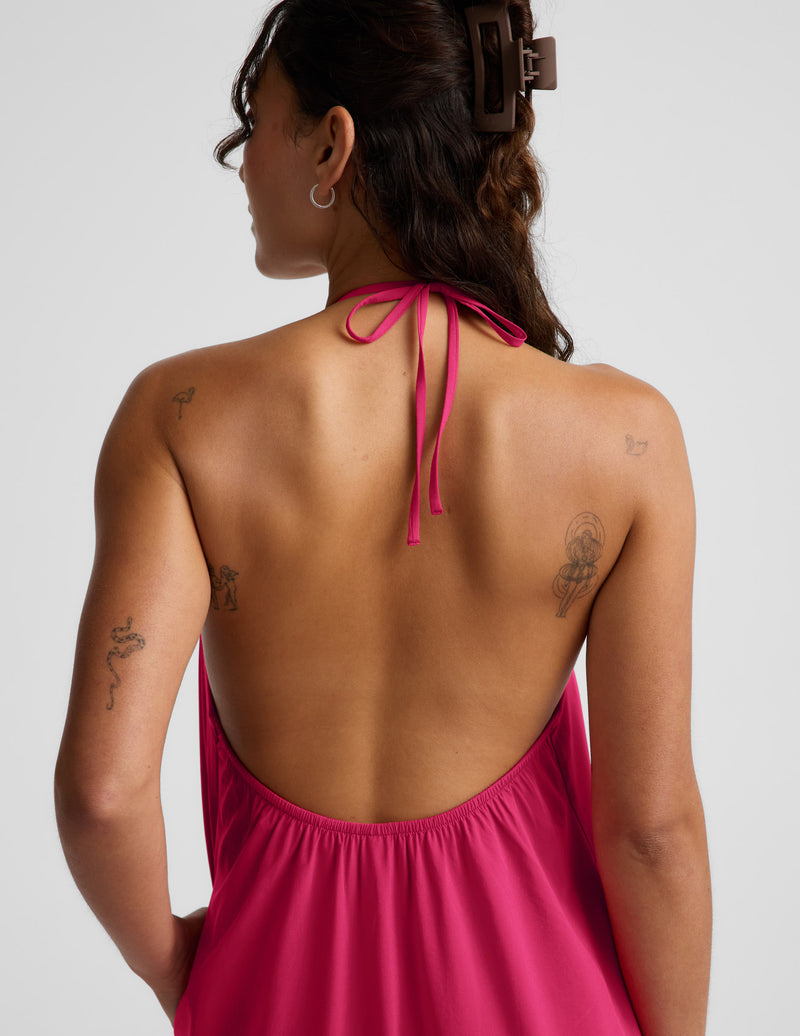 Go With The Flow Halter Dress