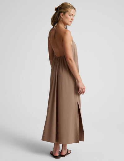 Go With The Flow Halter Dress
