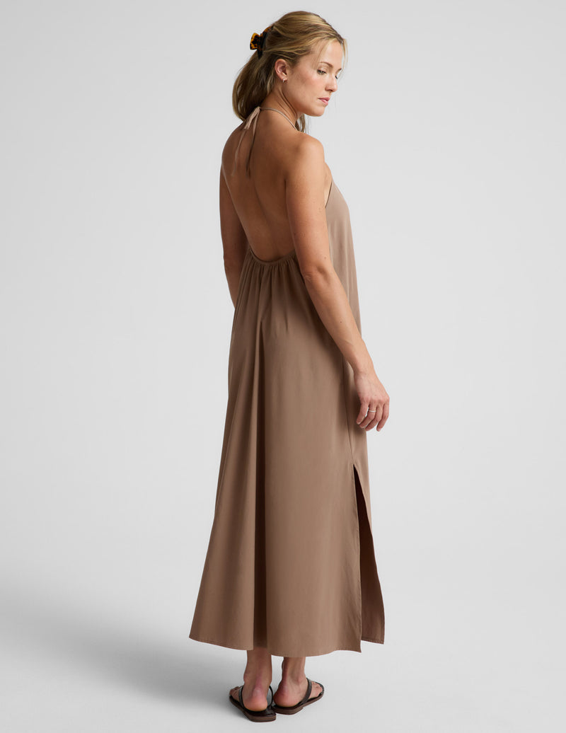Go With The Flow Halter Dress