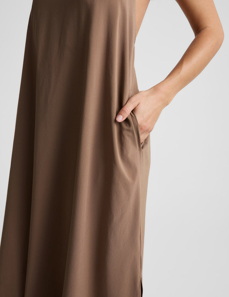 Go With The Flow Halter Dress