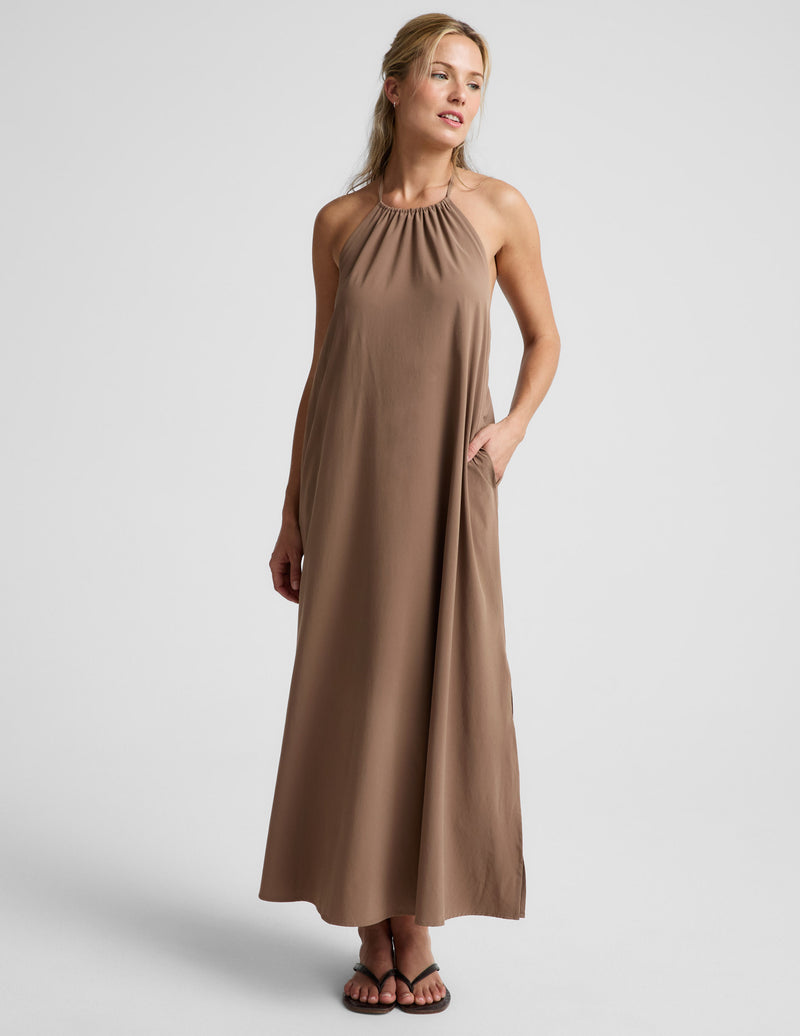 Go With The Flow Halter Dress