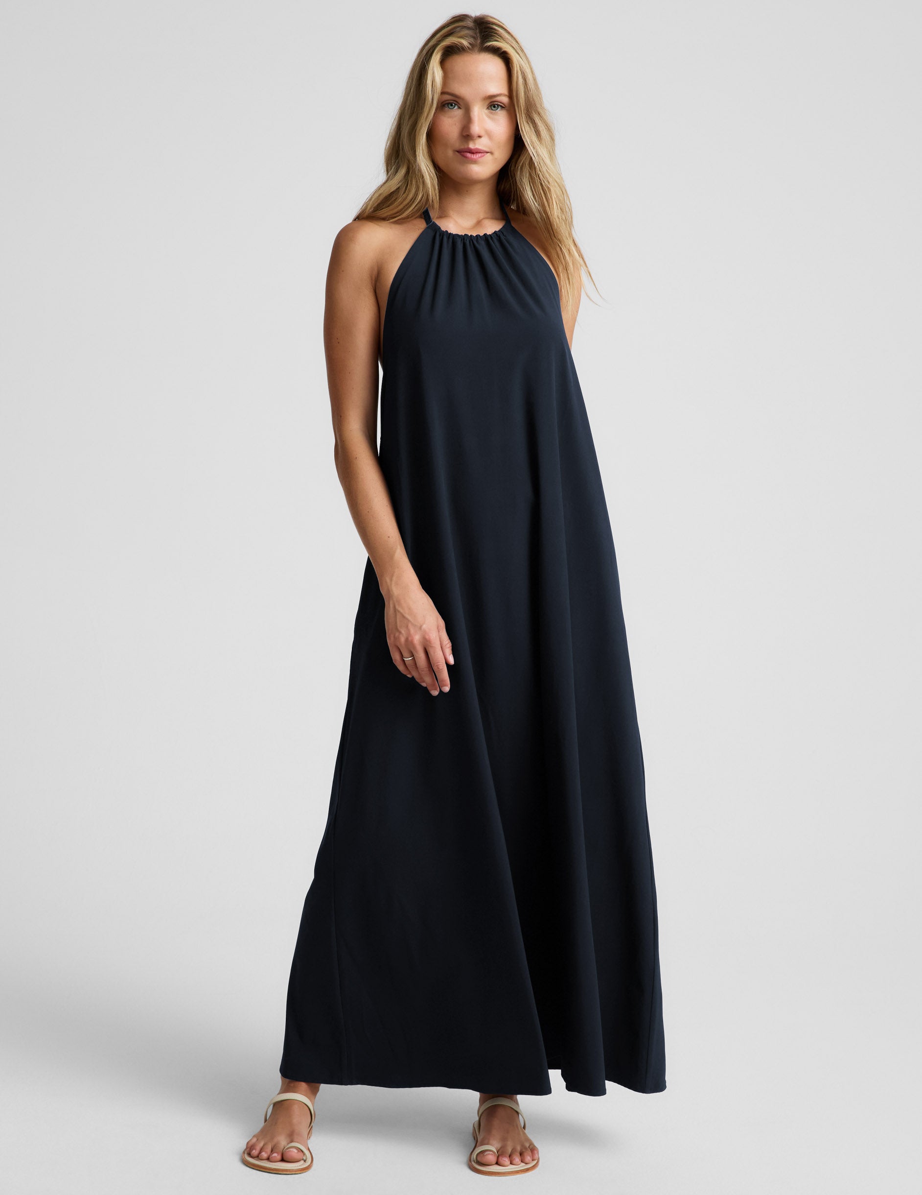 Go With The Flow Halter Dress