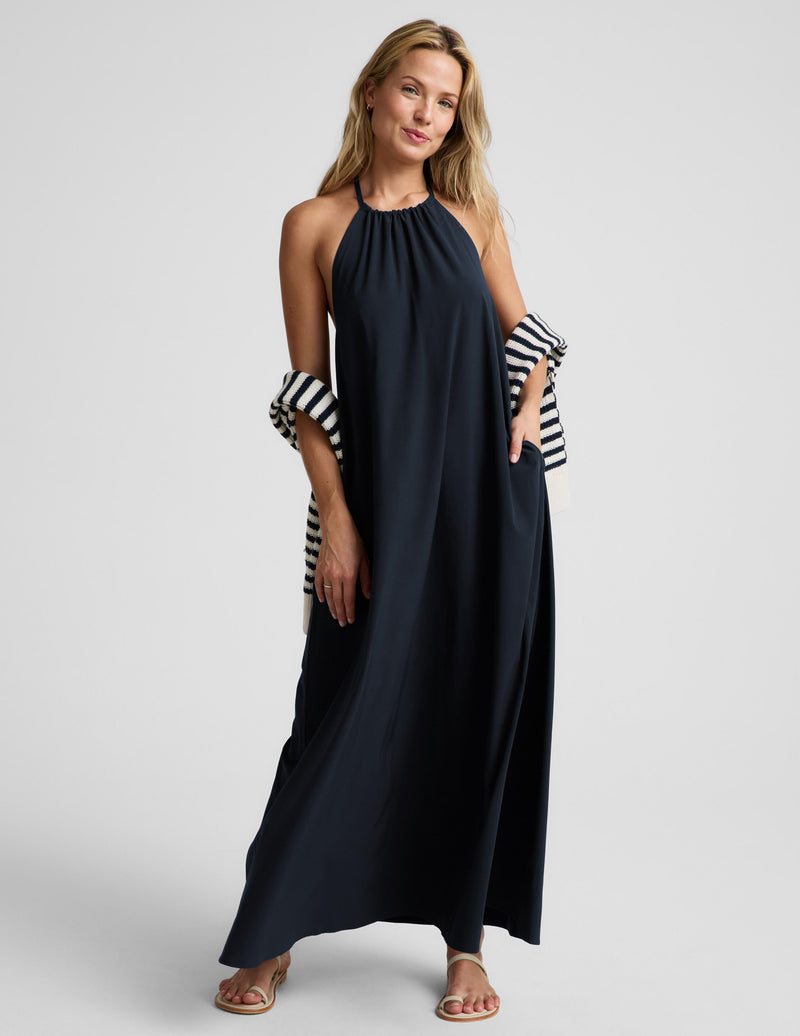 Go With The Flow Halter Dress