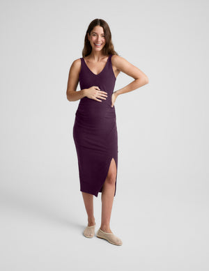 Spacedye Inspire Maternity Midi Dress | Beyond Yoga Spacedye Inspire Maternity Midi Dress | Beyond Yoga