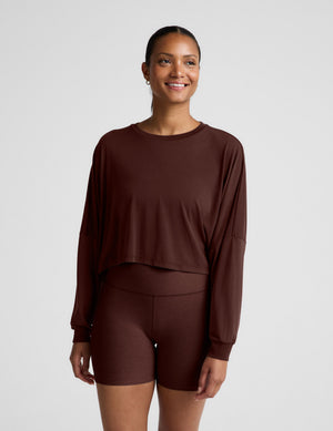 Studio Luxe Cropped Long Sleeve Tee
