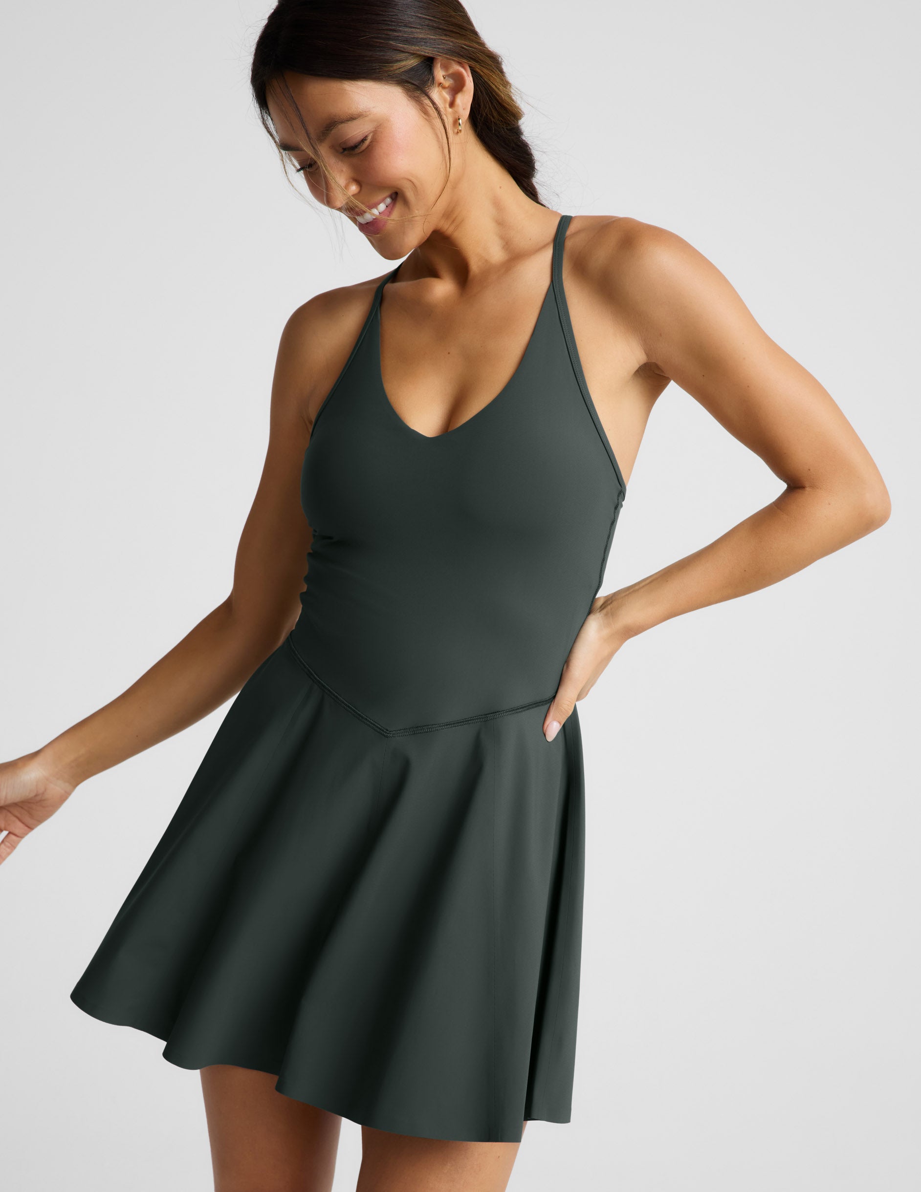 Beyond Yoga You're A Force Dress | Slate Green / XS