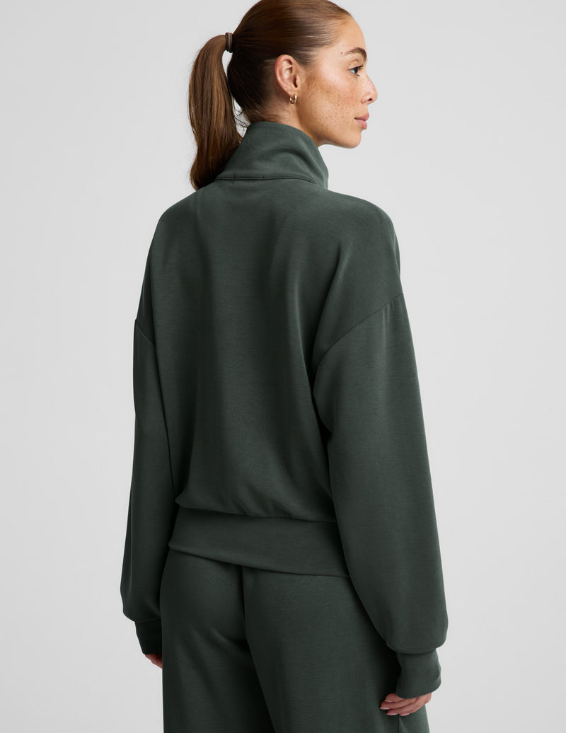 Luxe Sandwash Half Zip Pullover