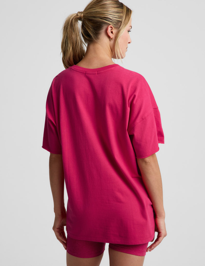 SoftKnit Better Than Ever Oversized V-Neck Cotton Tee