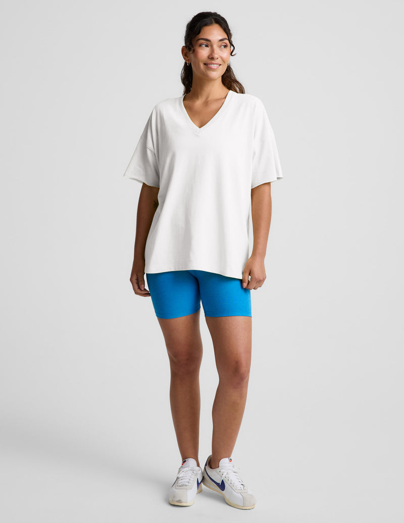 SoftKnit Better Than Ever Oversized V-Neck Cotton Tee