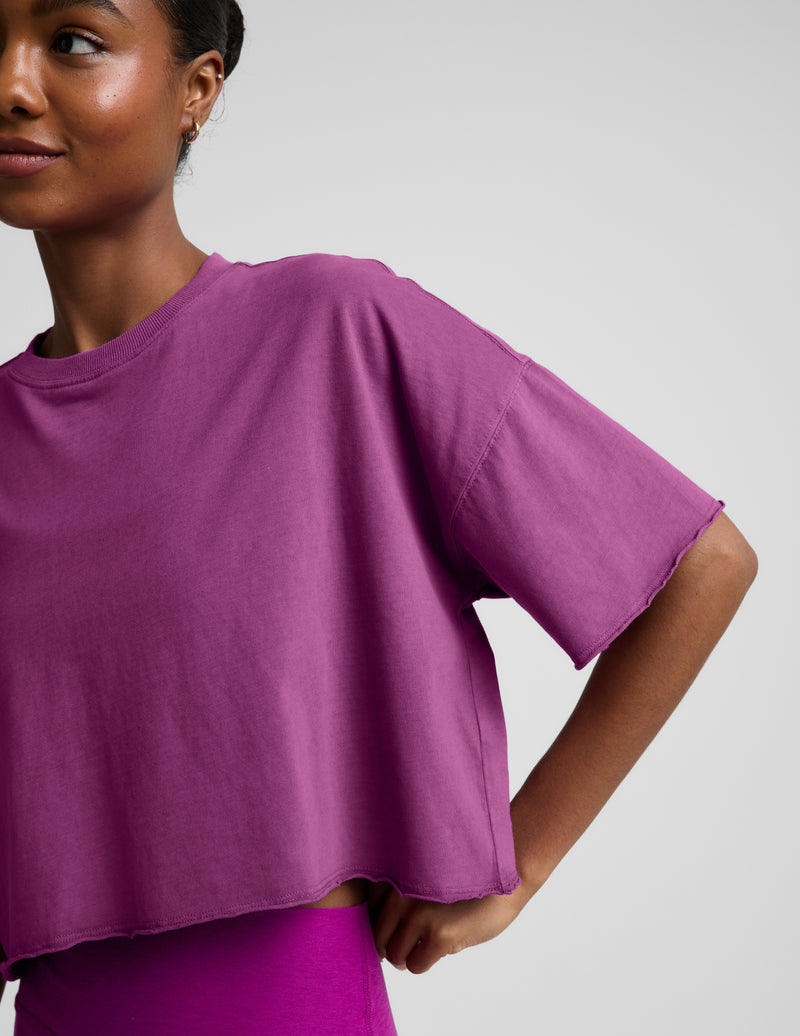SoftKnit Better Than Ever Cropped Cotton Tee
